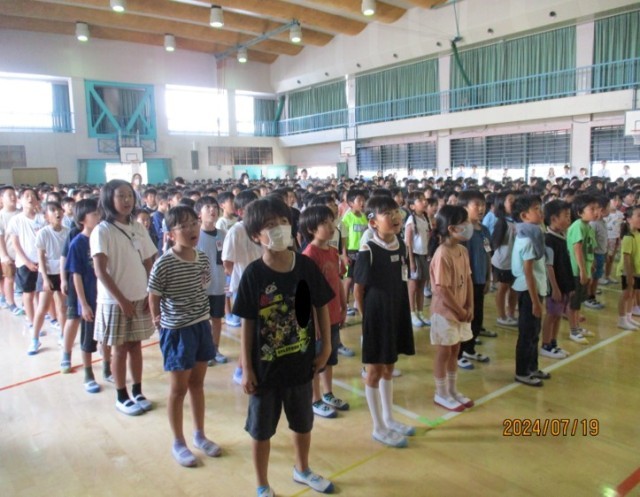 大野北方学校校歌斉唱